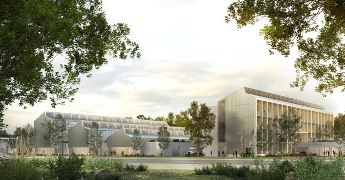 Außenraumperspektive Bildungscampus Bau in Geradstetten | SHA Scheffler Helbich Architekten Außenraumperspektive Bildungscampus Bau in Geradstetten | SHA Scheffler Helbich Architekten