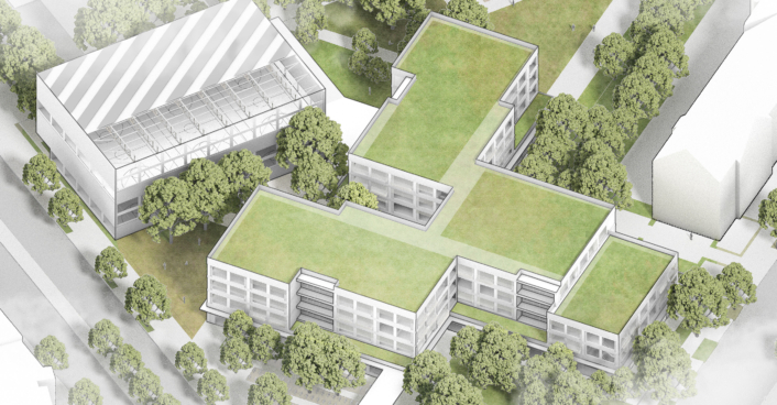 Axonometrie Gymnasium Schulstraße in Berlin | SHA Scheffler Helbich Architekten Axonometrie Gymnasium Schulstraße in Berlin | SHA Scheffler Helbich Architekten