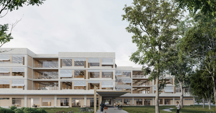 Außenperspektive Gymnasium Schulstraße in Berlin | SHA Scheffler Helbich Architekten Außenperspektive Gymnasium Schulstraße in Berlin | SHA Scheffler Helbich Architekten
