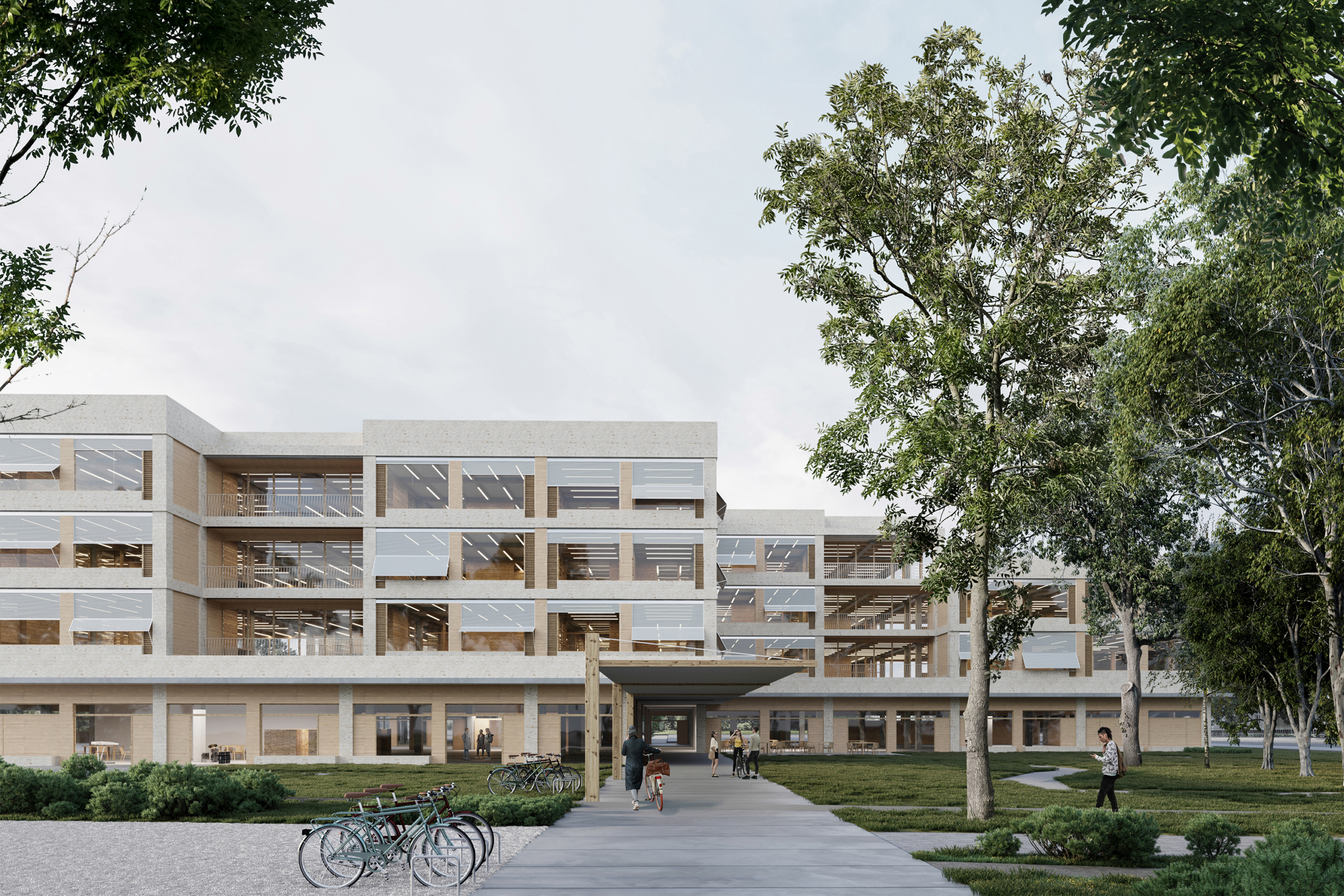 Außenperspektive Gymnasium Schulstraße in Berlin | SHA Scheffler Helbich Architekten Außenperspektive Gymnasium Schulstraße in Berlin | SHA Scheffler Helbich Architekten