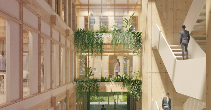 Innenraumperspektive Geschäftsstelle in Stolpe | SHA Scheffler Helbich Architekten Innenraumperspektive Geschäftsstelle in Stolpe | SHA Scheffler Helbich Architekten