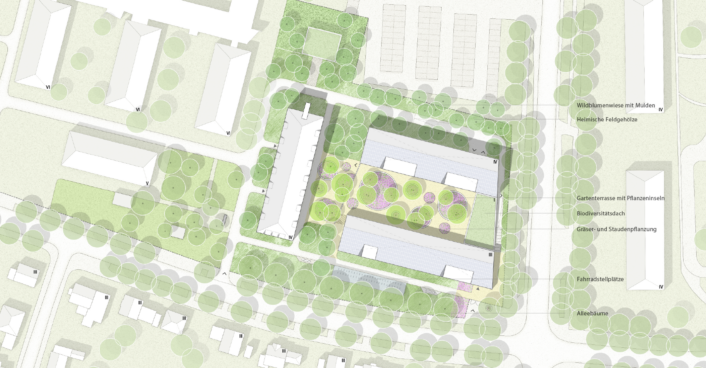 Lageplan Realisierungswettbewerb Direktionsgebäude der BImA in Rostock | SHA Scheffler Helbich Architekten