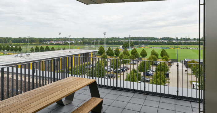 Blick Auf Traningsplätze Von Der Geschäftsstelle Sport