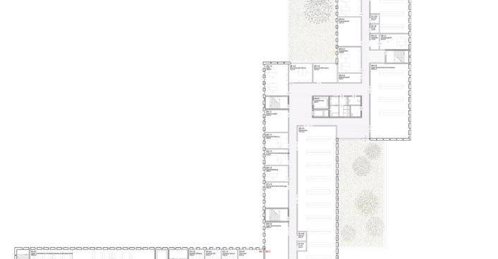 Grundriss Regelgeschoss - Wettbewerbsentwurf Feuerwache I in Bonn | SHA Scheffler Helbich Architekten Grundriss Regelgeschoss - Wettbewerbsentwurf Feuerwache I in Bonn | SHA Scheffler Helbich Architekten