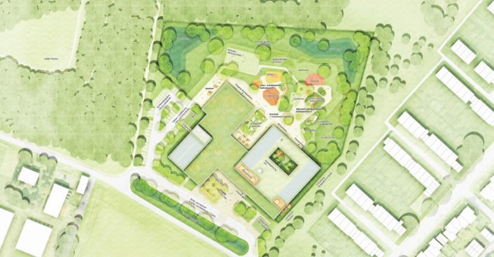 Lageplan - Neubau einer Förderschule in Lünen | SHA Scheffler Helbich Architekten Lageplan - Neubau einer Förderschule in Lünen | SHA Scheffler Helbich Architekten