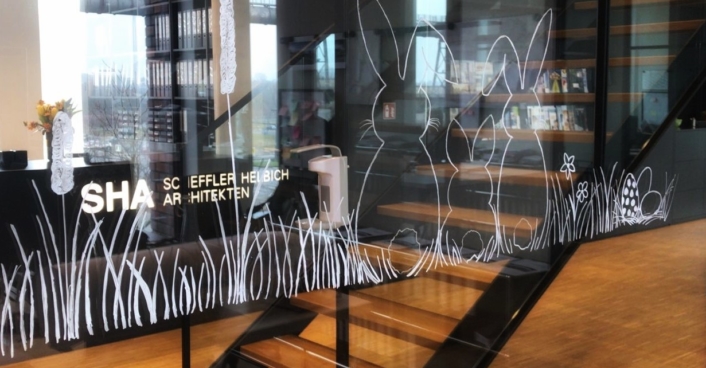 SHA vrolijk Pasen paashaas schets