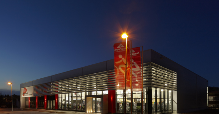 Zweiradcenter Trautwein, Fahrrad Center, Hallenbau; Industriegbäude SHA Scheffler Helbich Architekten Dortmund
