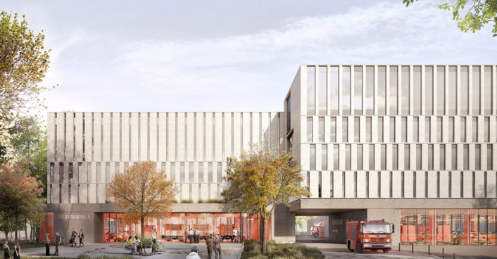 Visualisierung Lievelingsweg - Wettbewerbsentwurf Feuerwache I in Bonn | SHA Scheffler Helbich Architekten Visualisierung Lievelingsweg - Wettbewerbsentwurf Feuerwache I in Bonn | SHA Scheffler Helbich Architekten