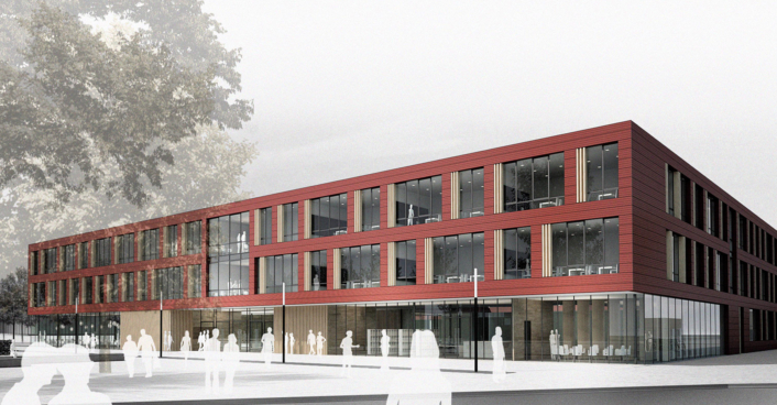 Visualisierung Eingang Gesamtschule Elmshorn