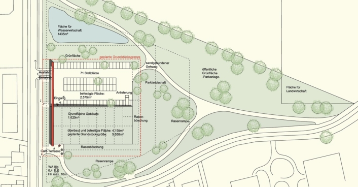 Lageplan Rewe Hamm | SHA Scheffler Helbich Architekten